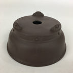 Japanese Ceramic Bonsai Pot Vtg Pottery House Plant Flower Pot Brown PP842