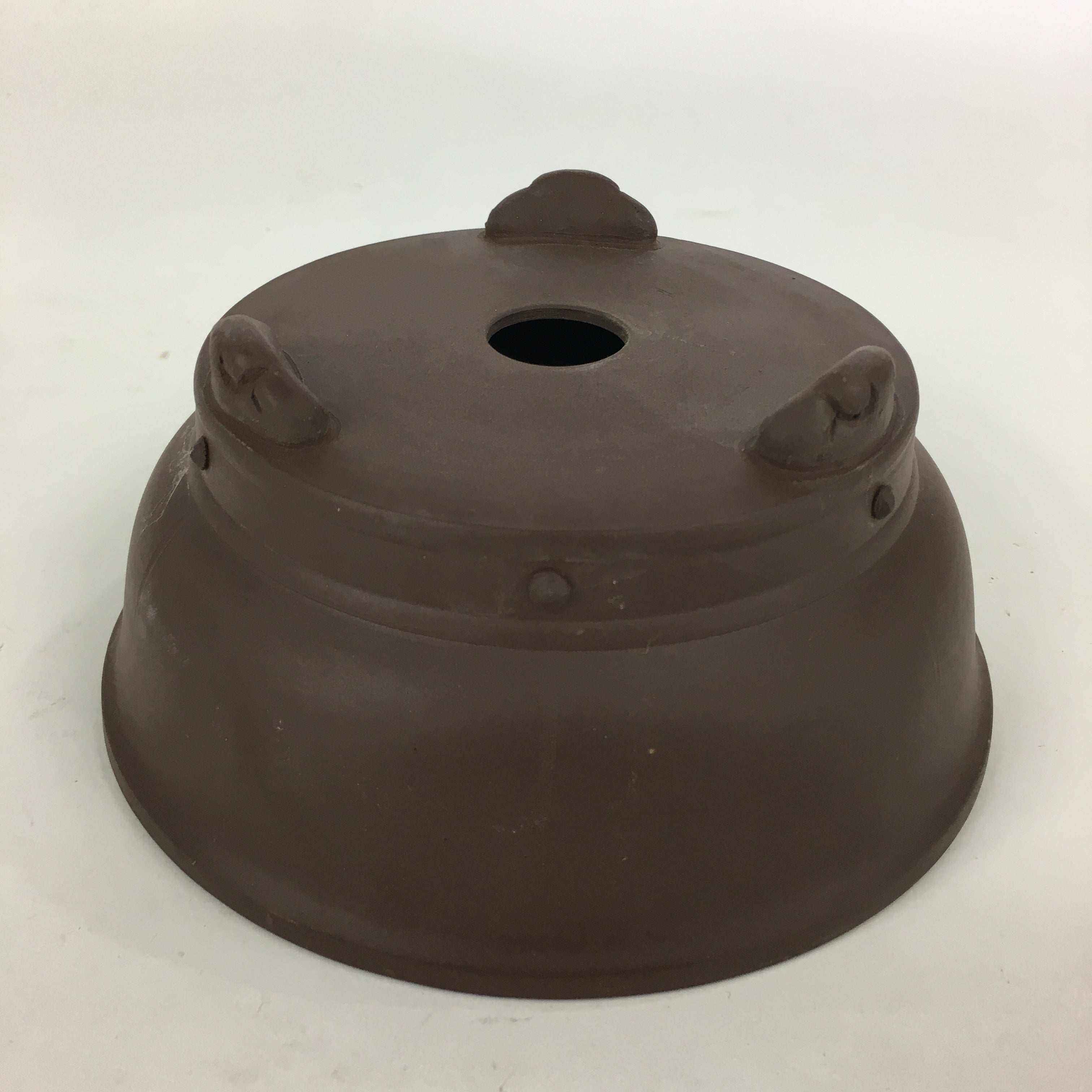 Japanese Ceramic Bonsai Pot Vtg Pottery House Plant Flower Pot Brown PP842