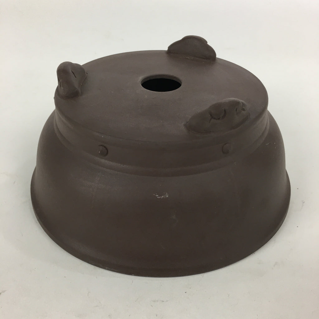 Japanese Ceramic Bonsai Pot Vtg Pottery House Plant Flower Pot Brown PP842