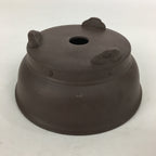 Japanese Ceramic Bonsai Pot Vtg Pottery House Plant Flower Pot Brown PP842