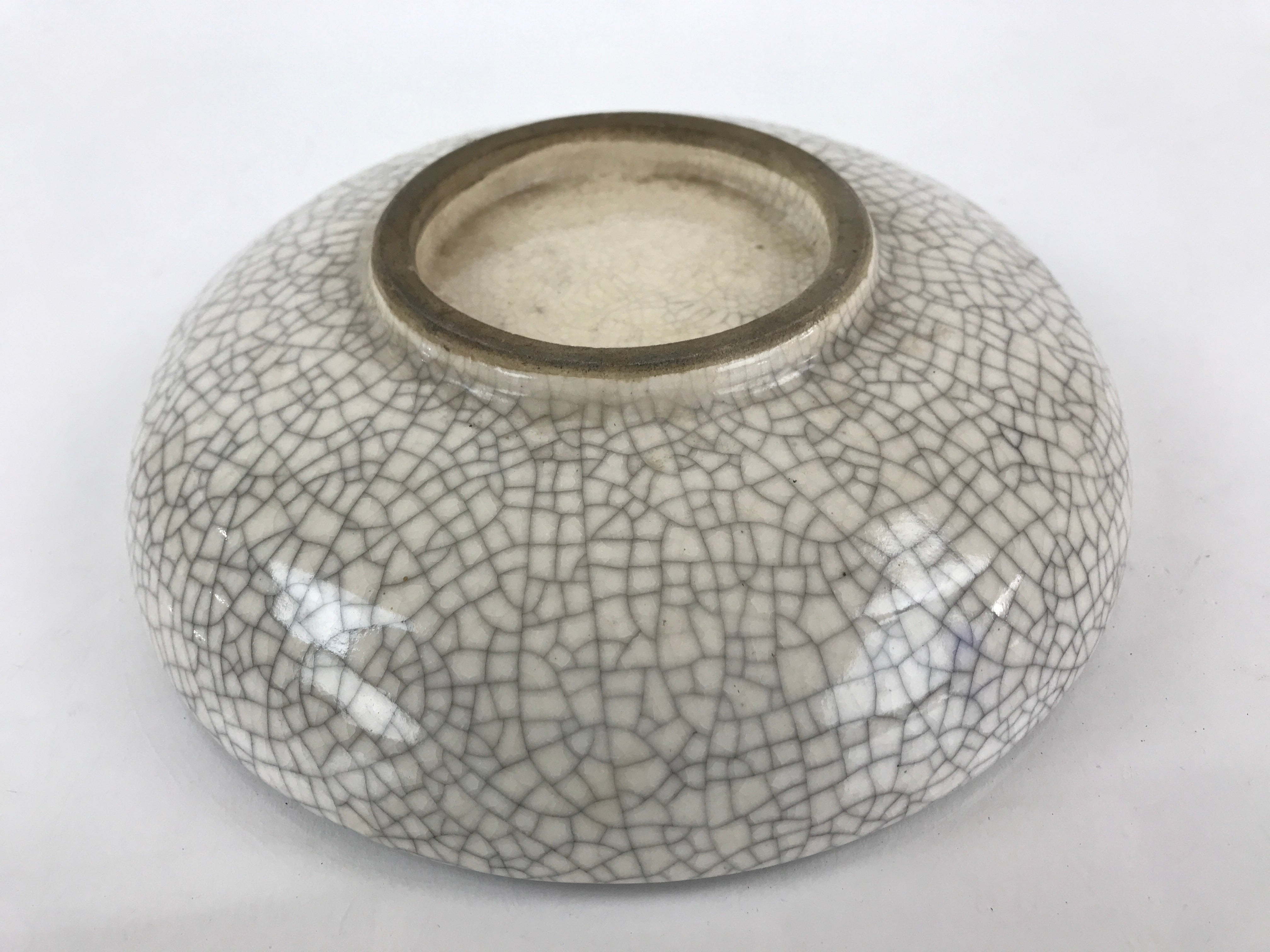 Japanese Ceramic Bowl Deep Plate Vtg Picture Of Radish Pottery Black Kannyu PY237