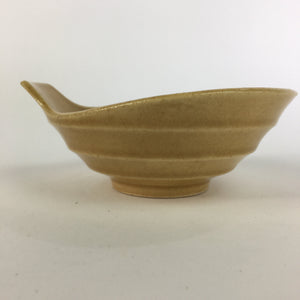 Japanese Ceramic Bowl Kiseto Ware Vtg Kobachi Yellow Green Flower PP498
