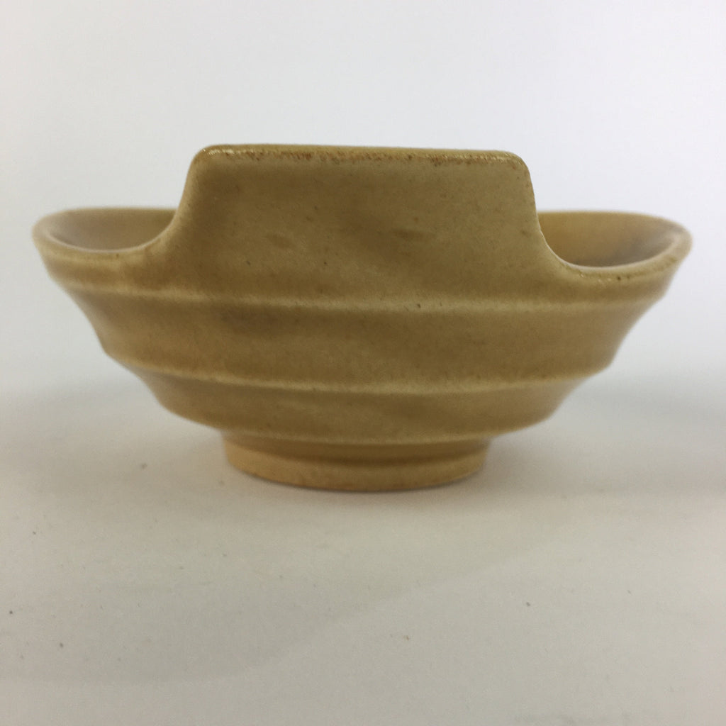 Japanese Ceramic Bowl Kiseto Ware Vtg Kobachi Yellow Green Flower PP498