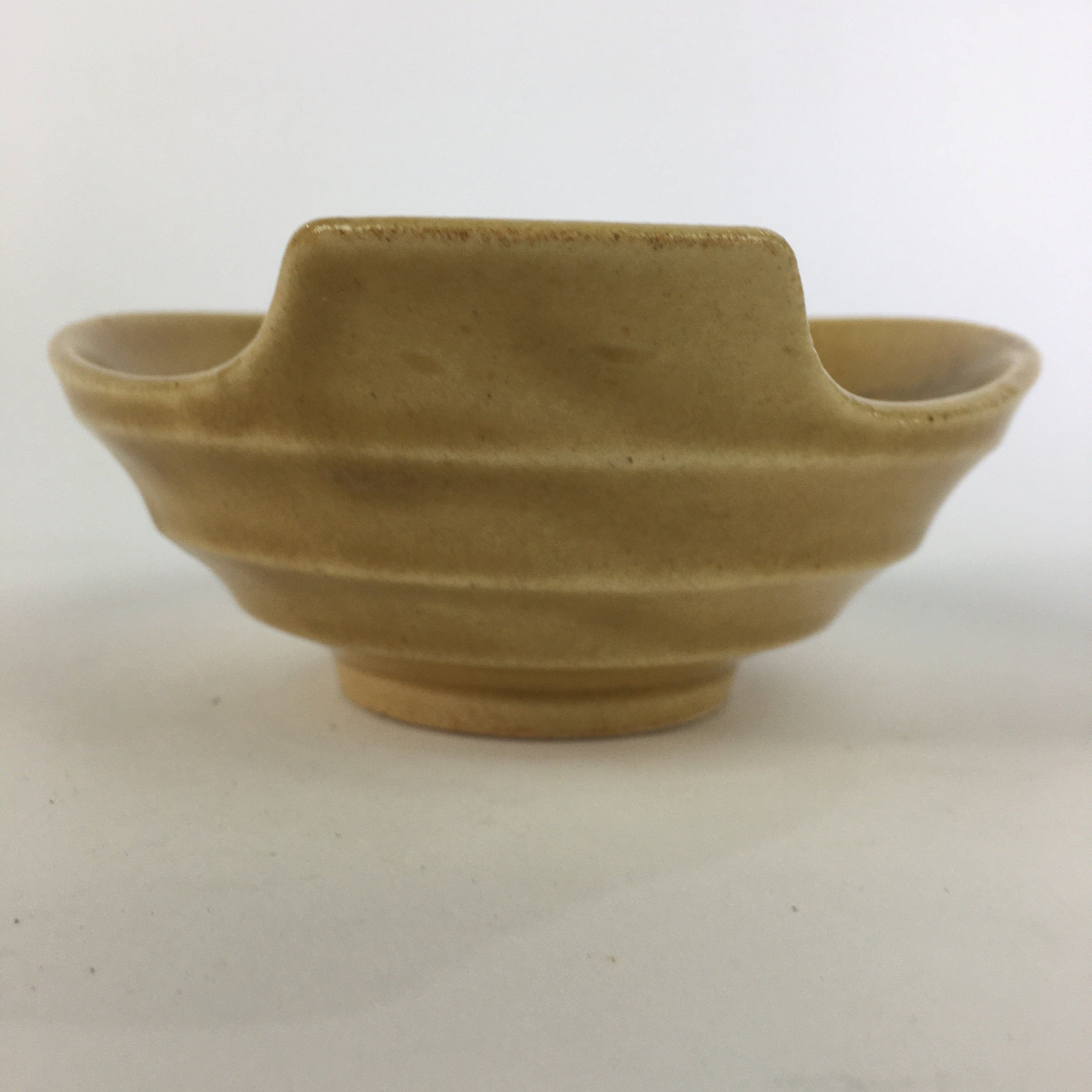 Japanese Ceramic Bowl Kiseto Ware Vtg Kobachi Yellow Green Flower PP498
