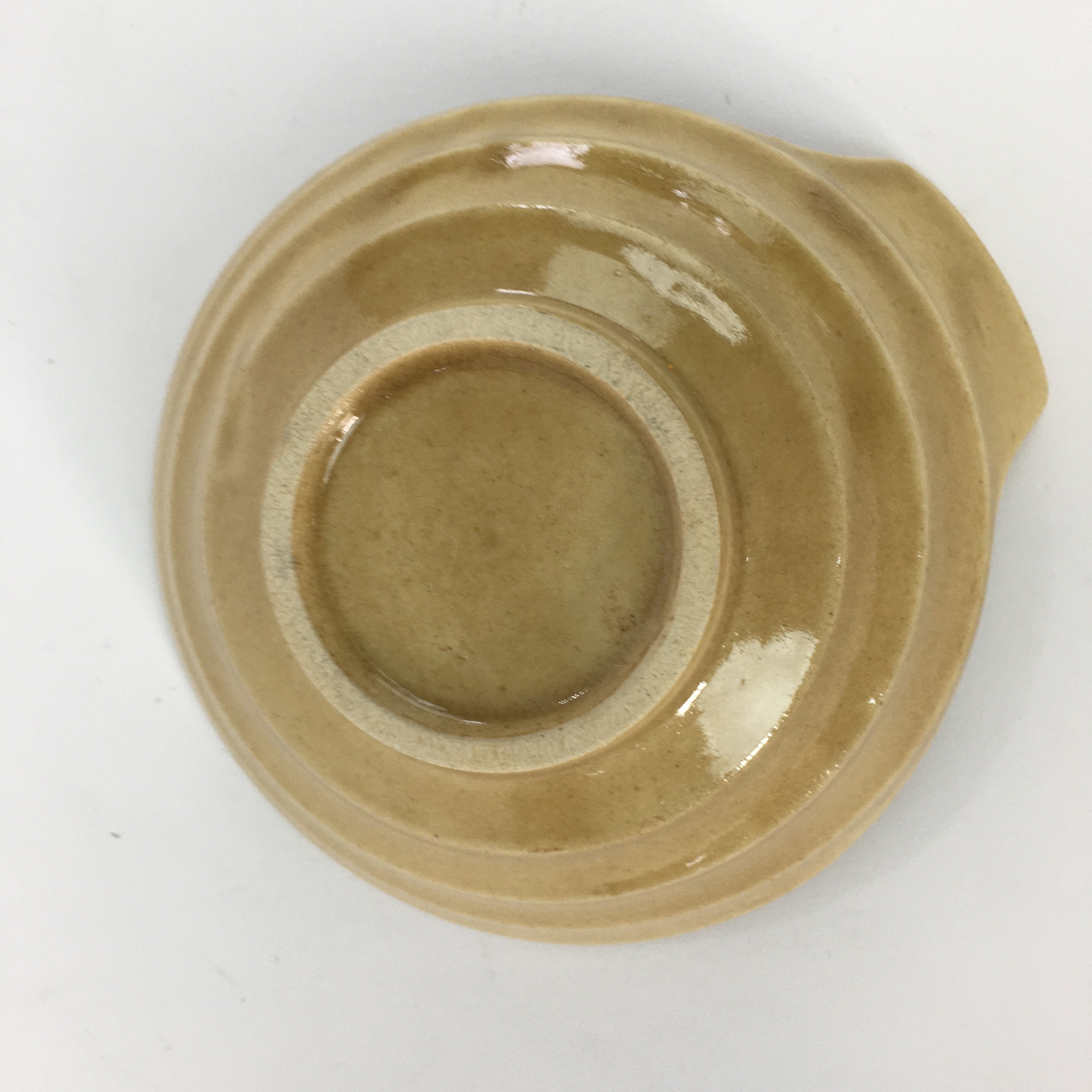 Japanese Ceramic Bowl Kiseto Ware Vtg Kobachi Yellow Green Flower PP498