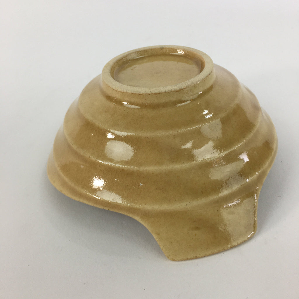 Japanese Ceramic Bowl Kiseto Ware Vtg Kobachi Yellow Green Flower PP498