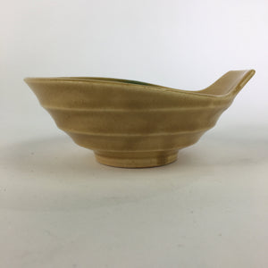 Japanese Ceramic Bowl Kiseto Ware Vtg Kobachi Yellow Green Flower PP501