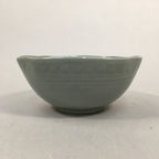 Japanese Ceramic Bowl Kyo ware Kyoto Vtg Round Pottery Blue Gray Floral PP336
