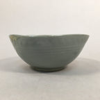 Japanese Ceramic Bowl Kyo ware Kyoto Vtg Round Pottery Blue Gray Floral PP336