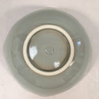 Japanese Ceramic Bowl Kyo ware Kyoto Vtg Round Pottery Blue Gray Floral PP336