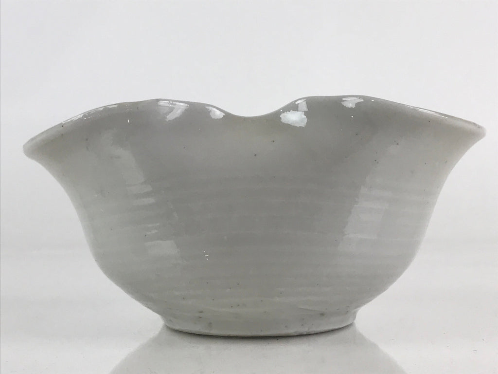 Japanese Ceramic Bowl Vtg Kashiki Kashibachi Tea Ceremony White PY167
