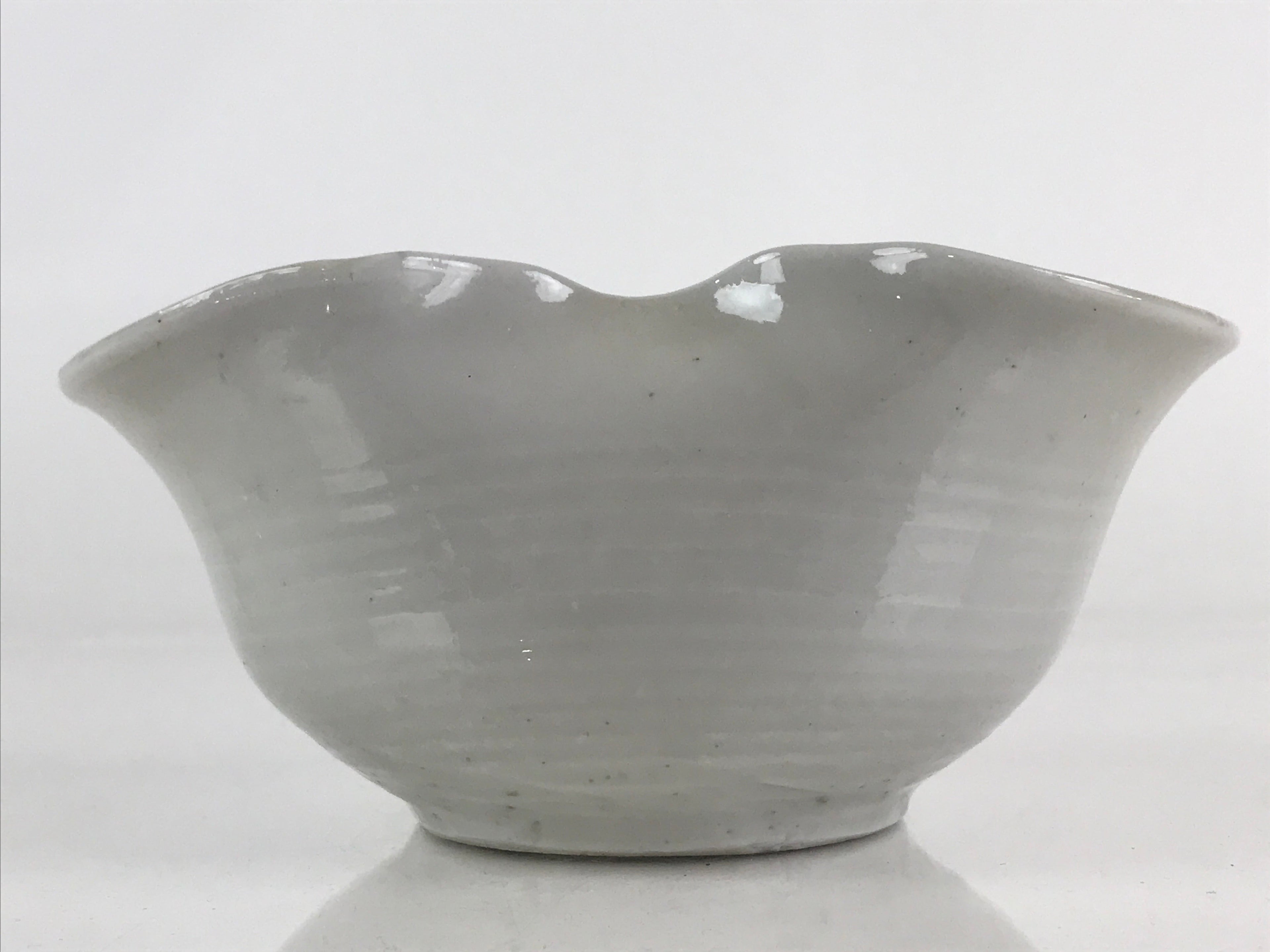 Japanese Ceramic Bowl Vtg Kashiki Kashibachi Tea Ceremony White PY167