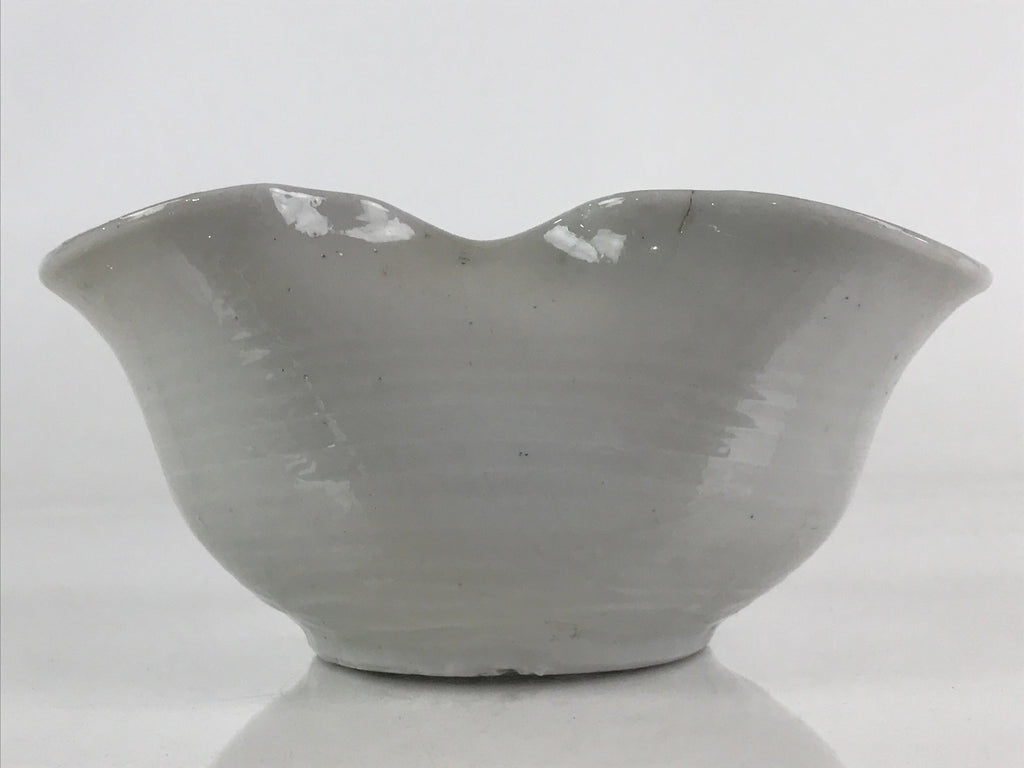 Japanese Ceramic Bowl Vtg Kashiki Kashibachi Tea Ceremony White PY167