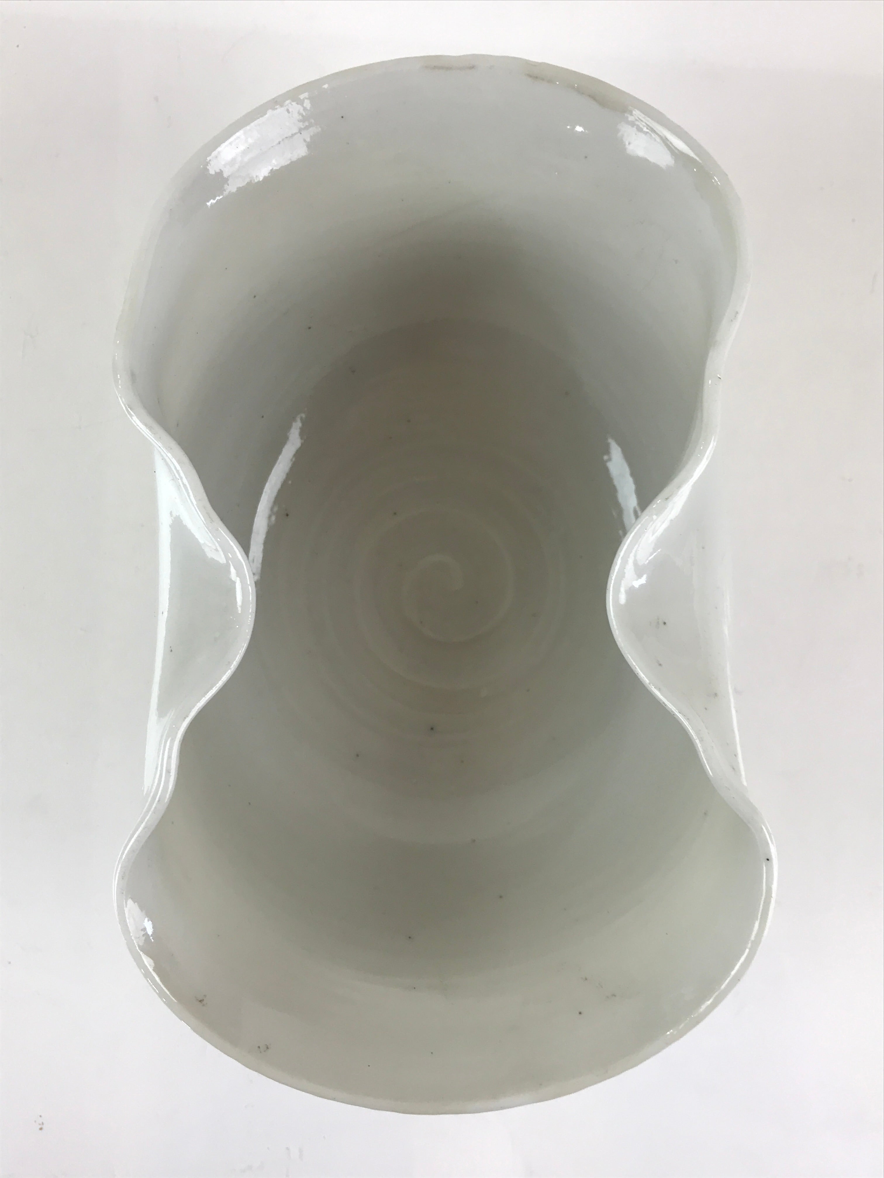 Japanese Ceramic Bowl Vtg Kashiki Kashibachi Tea Ceremony White PY167