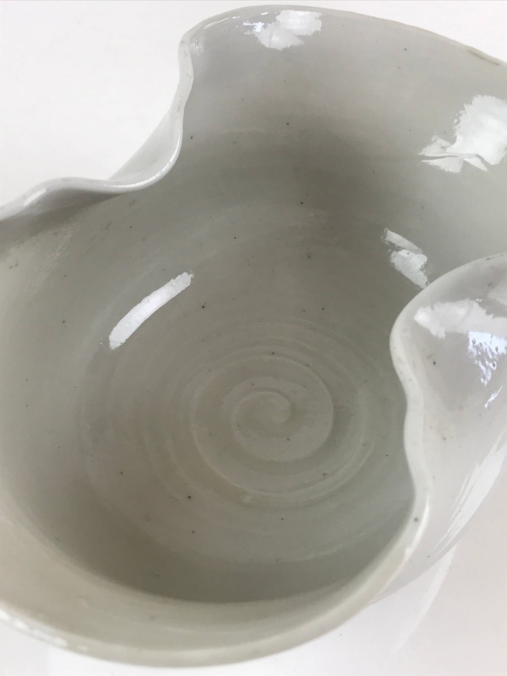 Japanese Ceramic Bowl Vtg Kashiki Kashibachi Tea Ceremony White PY167