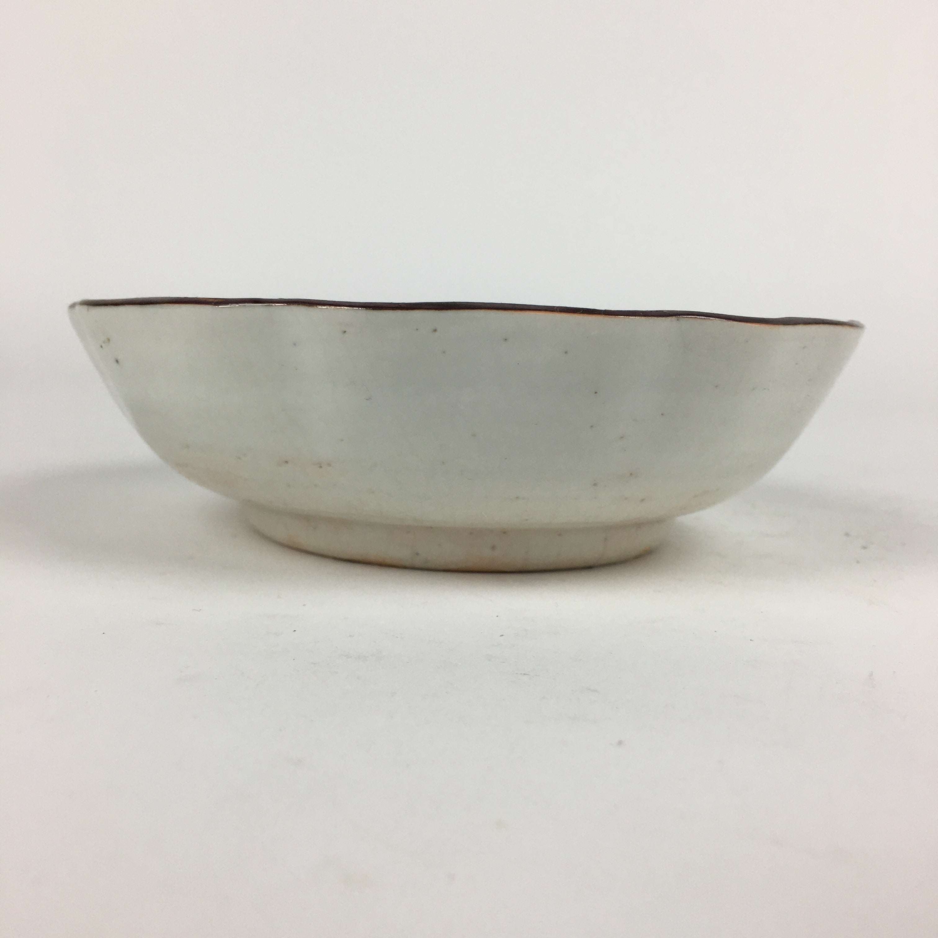 Japanese Ceramic Bowl Vtg Pottery Blue Hand-Drawn Sea Turtle Design PP878