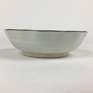 Japanese Ceramic Bowl Vtg Pottery Blue Hand-Drawn Sea Turtle Design PP878
