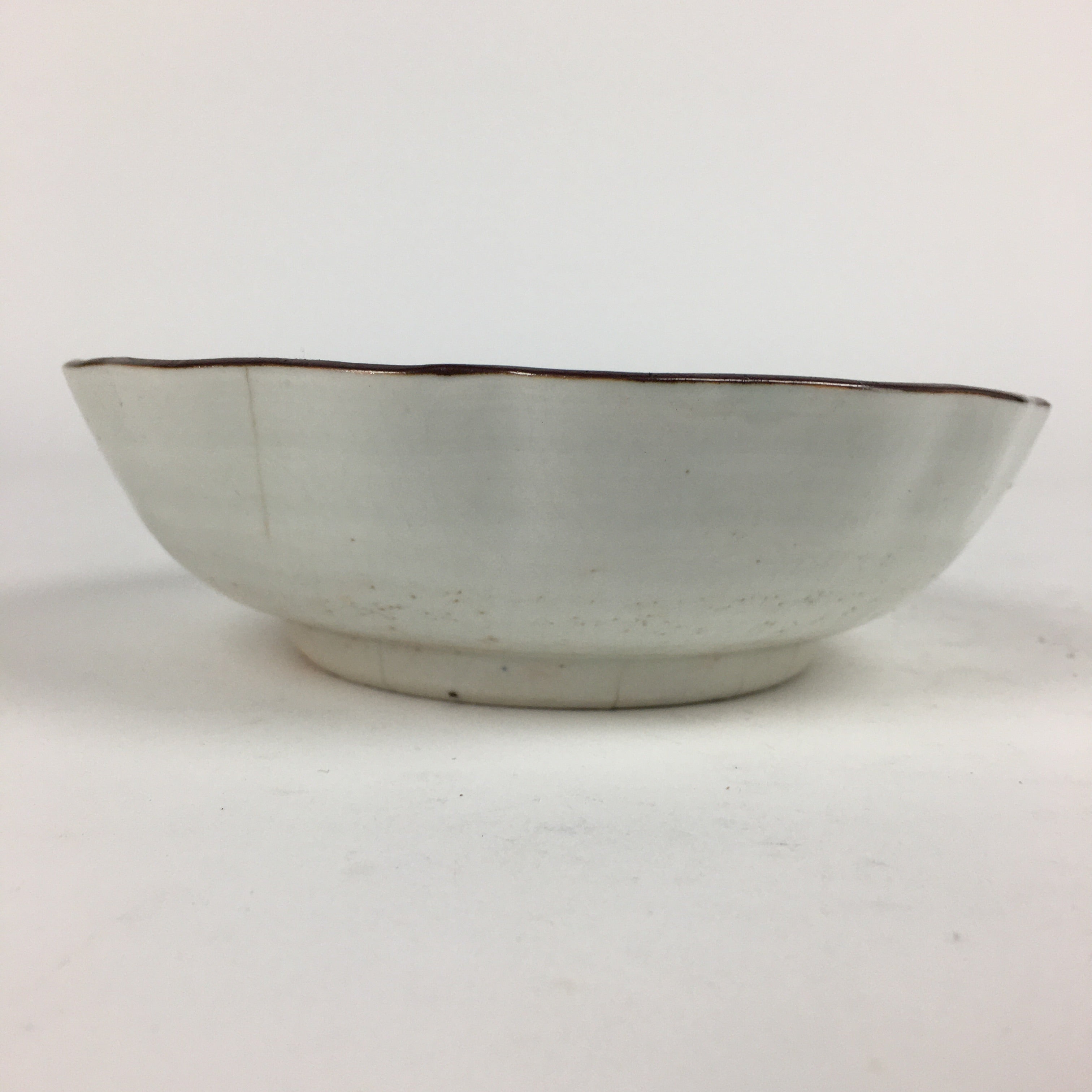 Japanese Ceramic Bowl Vtg Pottery Blue Hand-Drawn Sea Turtle Design PP878