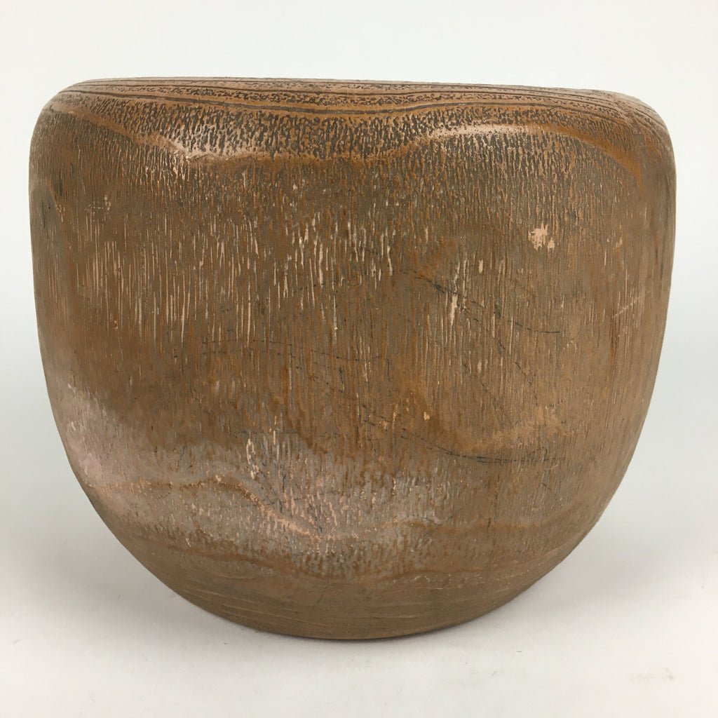 Japanese Ceramic Brazier Ash Pot Fire Pit Tea Ceremony Brown Hibachi FV948