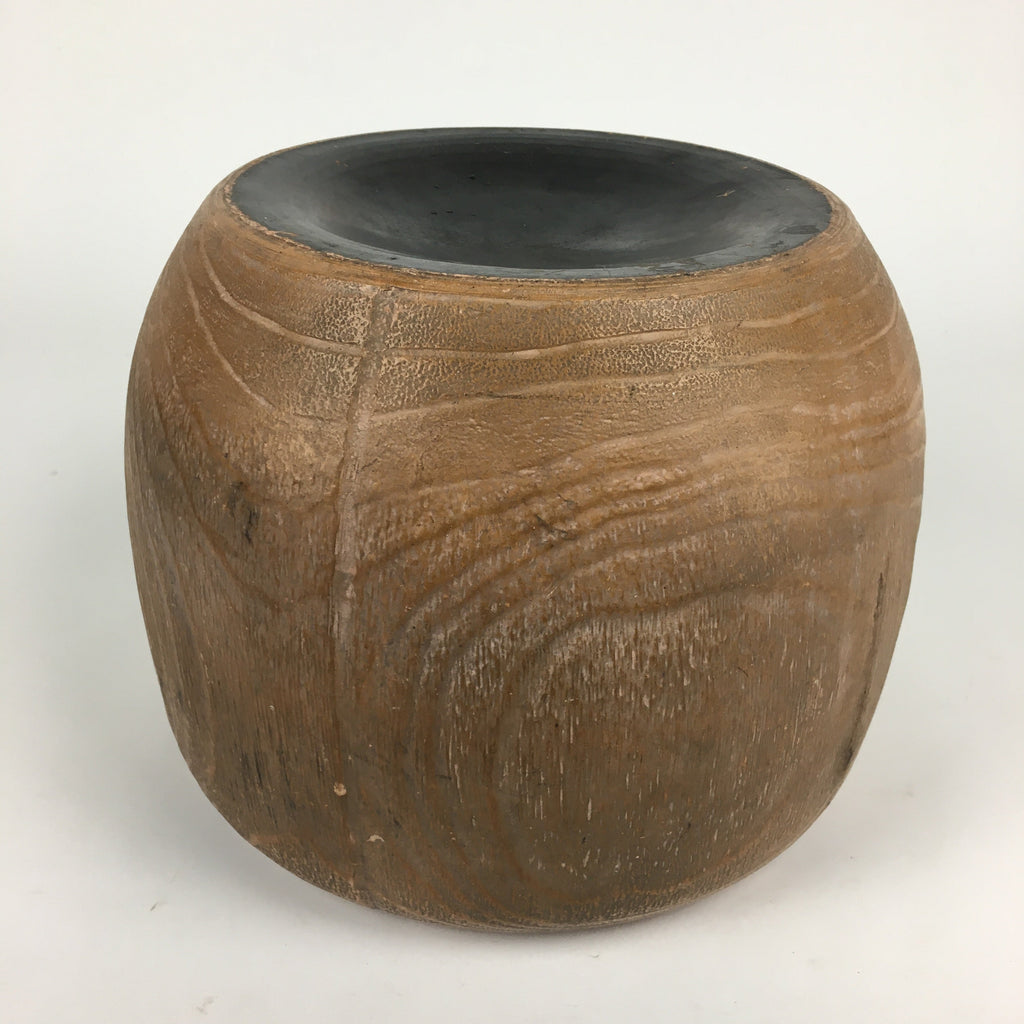 Japanese Ceramic Brazier Ash Pot Fire Pit Tea Ceremony Brown Hibachi FV948