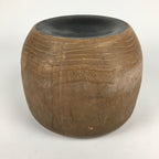 Japanese Ceramic Brazier Ash Pot Fire Pit Tea Ceremony Brown Hibachi FV948