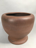 Japanese Ceramic Brazier Ash Pot Fire Pit Vtg Tea Ceremony Brown Hibachi H35