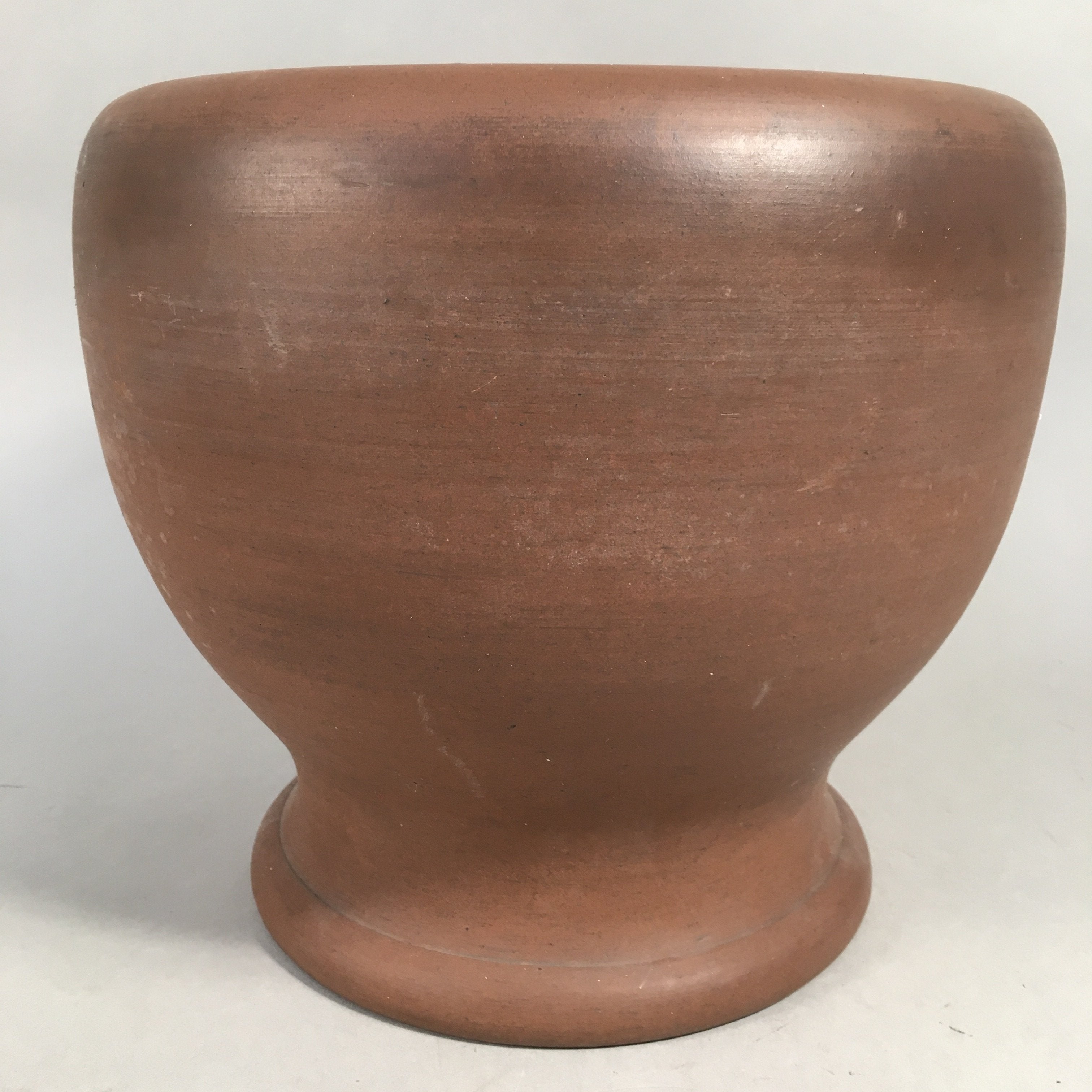 Japanese Ceramic Brazier Ash Pot Fire Pit Vtg Tea Ceremony Brown Hibachi H35