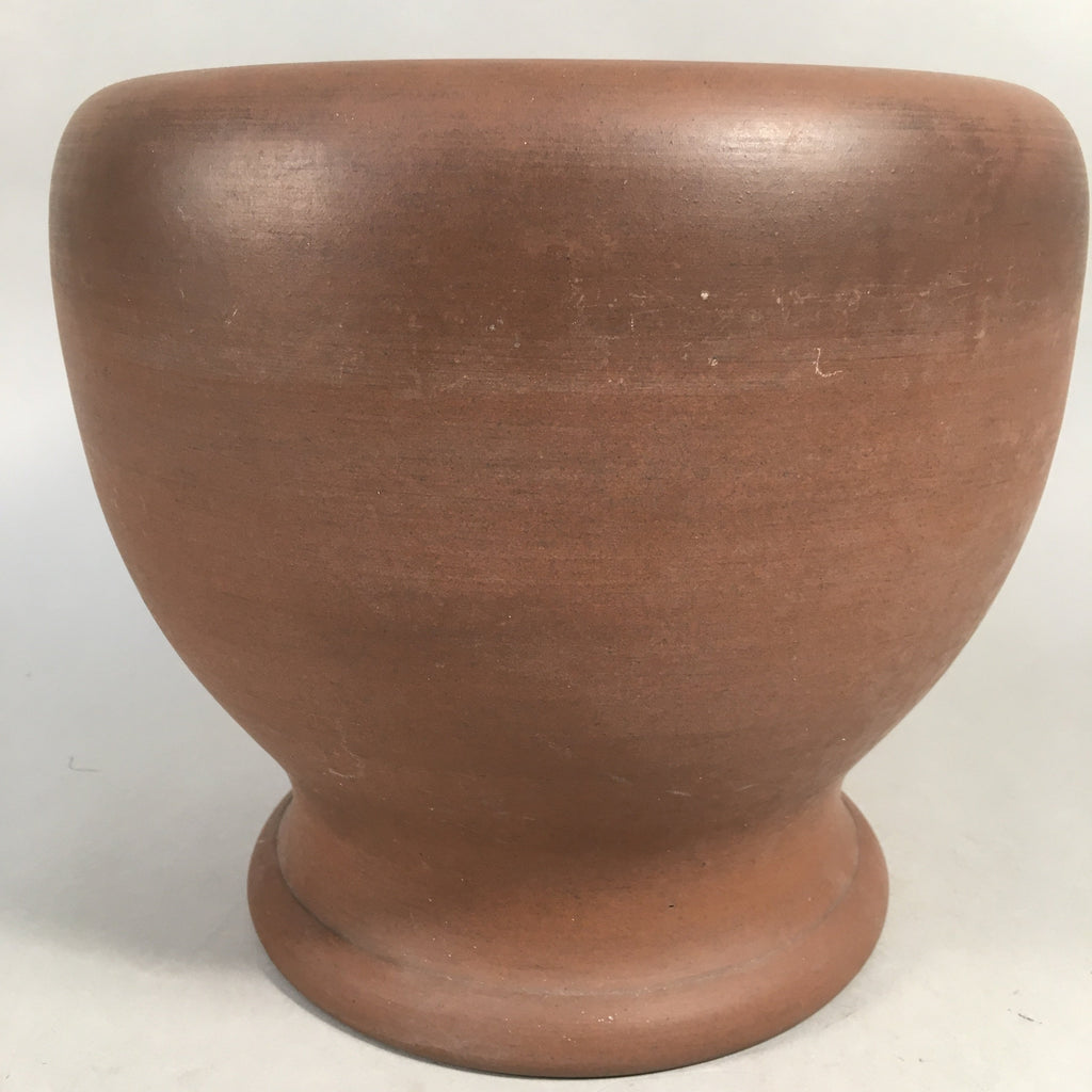 Japanese Ceramic Brazier Ash Pot Fire Pit Vtg Tea Ceremony Brown Hibachi H35