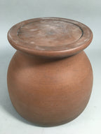 Japanese Ceramic Brazier Ash Pot Fire Pit Vtg Tea Ceremony Brown Hibachi H35