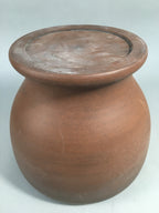 Japanese Ceramic Brazier Ash Pot Fire Pit Vtg Tea Ceremony Brown Hibachi H35