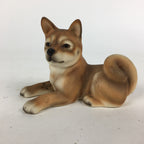 Japanese Ceramic Brown Dog Ornament Vtg Pottery Figurine Okimono Inu BD794