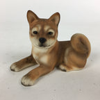 Japanese Ceramic Brown Dog Ornament Vtg Pottery Figurine Okimono Inu BD794