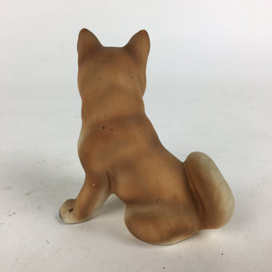 Japanese Ceramic Brown Dog Ornament Vtg Pottery Figurine Okimono Inu BD795