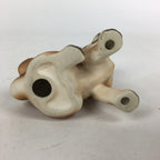 Japanese Ceramic Brown Dog Ornament Vtg Pottery Figurine Okimono Inu BD795