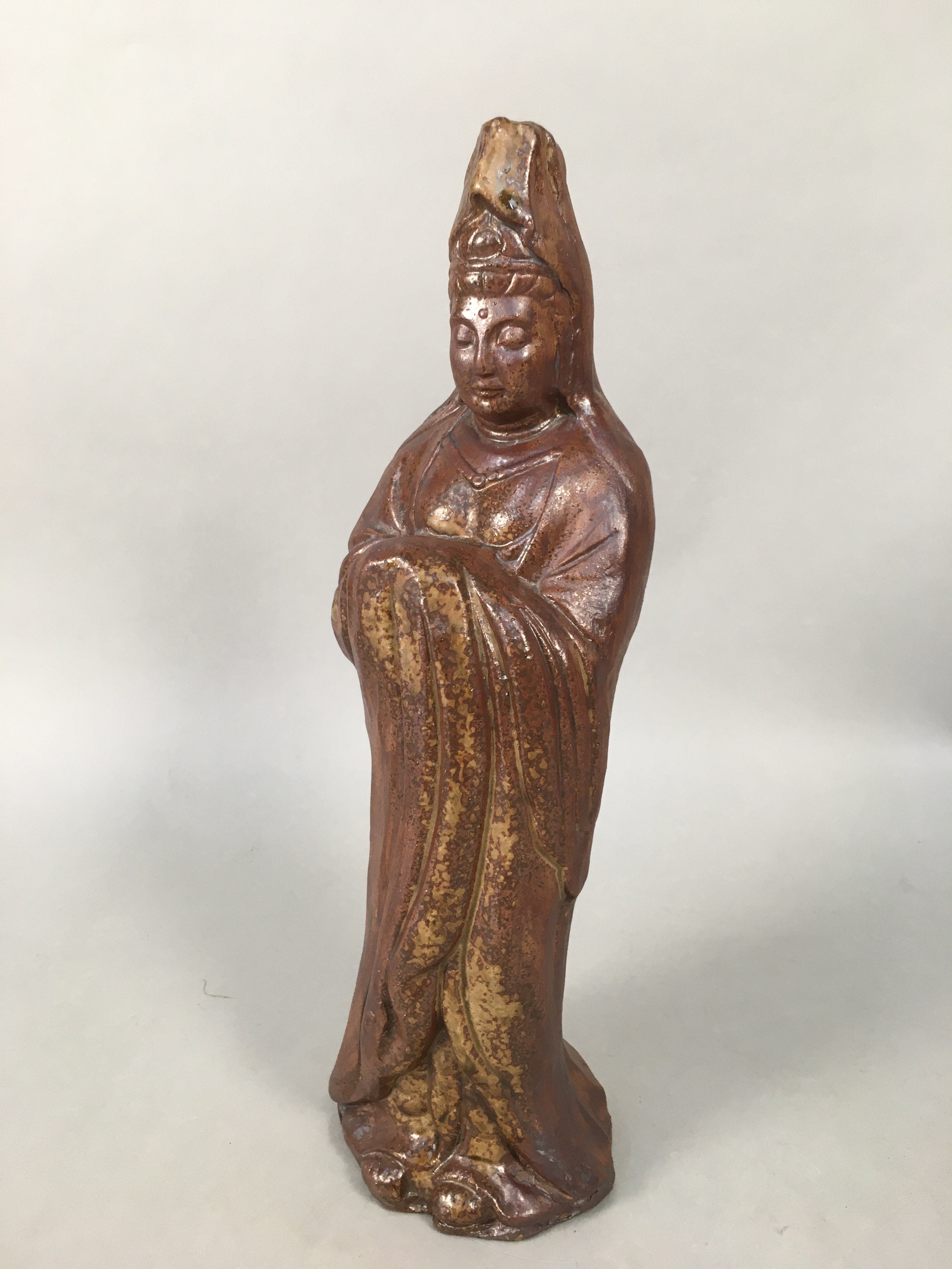 Japanese Ceramic Buddhist Altar Figurine Vtg Statue Female Kannon Bosatsu BD604