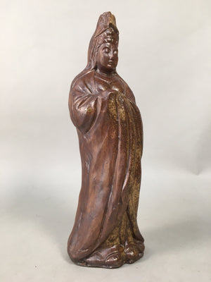 Japanese Ceramic Buddhist Altar Figurine Vtg Statue Female Kannon Bosatsu BD604