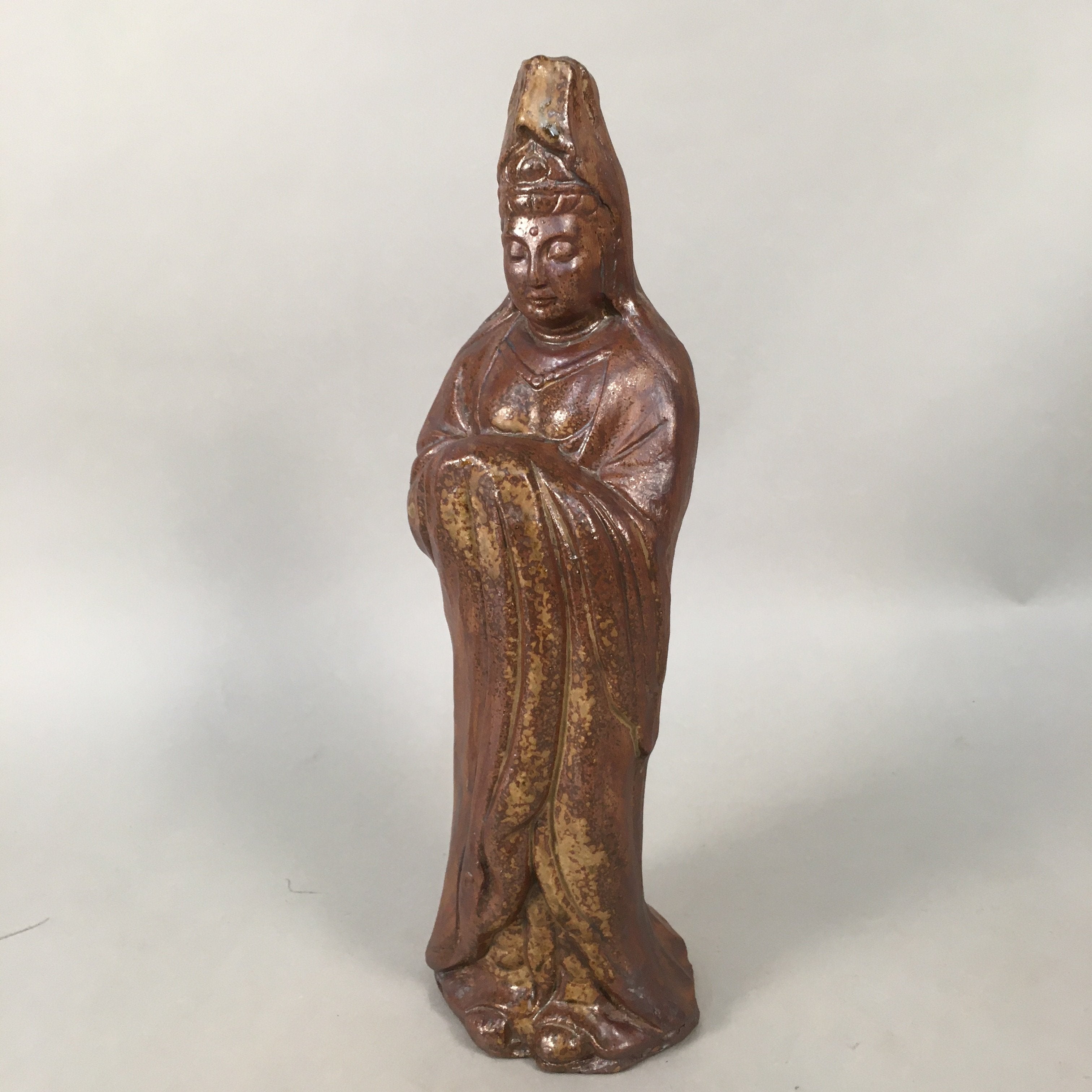 Japanese Ceramic Buddhist Altar Figurine Vtg Statue Female Kannon Bosatsu BD604