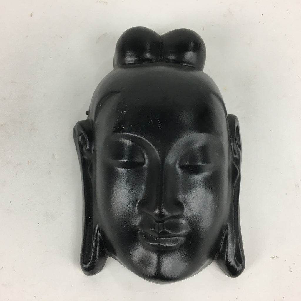 Japanese Ceramic Buddhist Kannon Mask Vtg Wall Hanging Bosatsu BD767