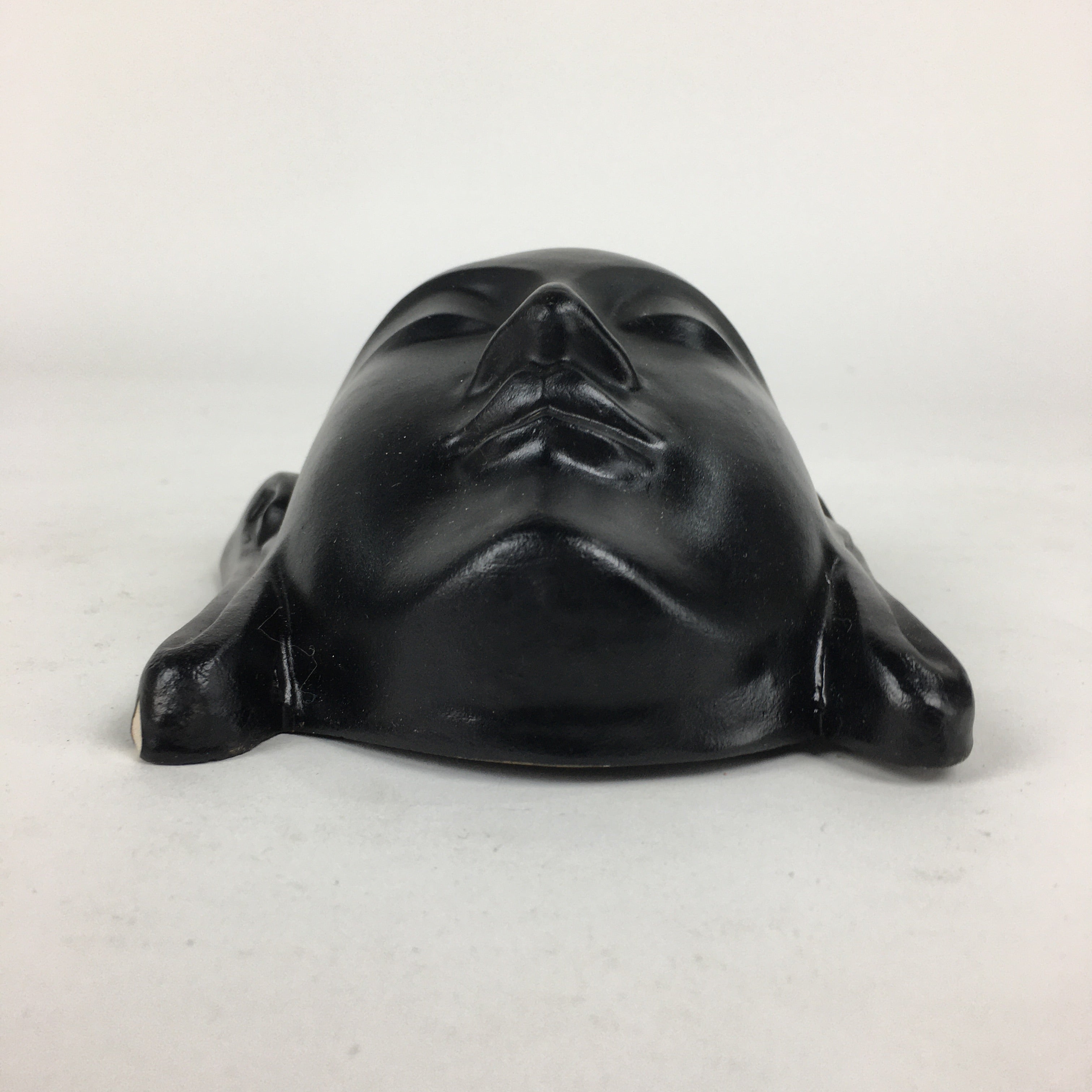 Japanese Ceramic Buddhist Kannon Mask Vtg Wall Hanging Bosatsu BD767