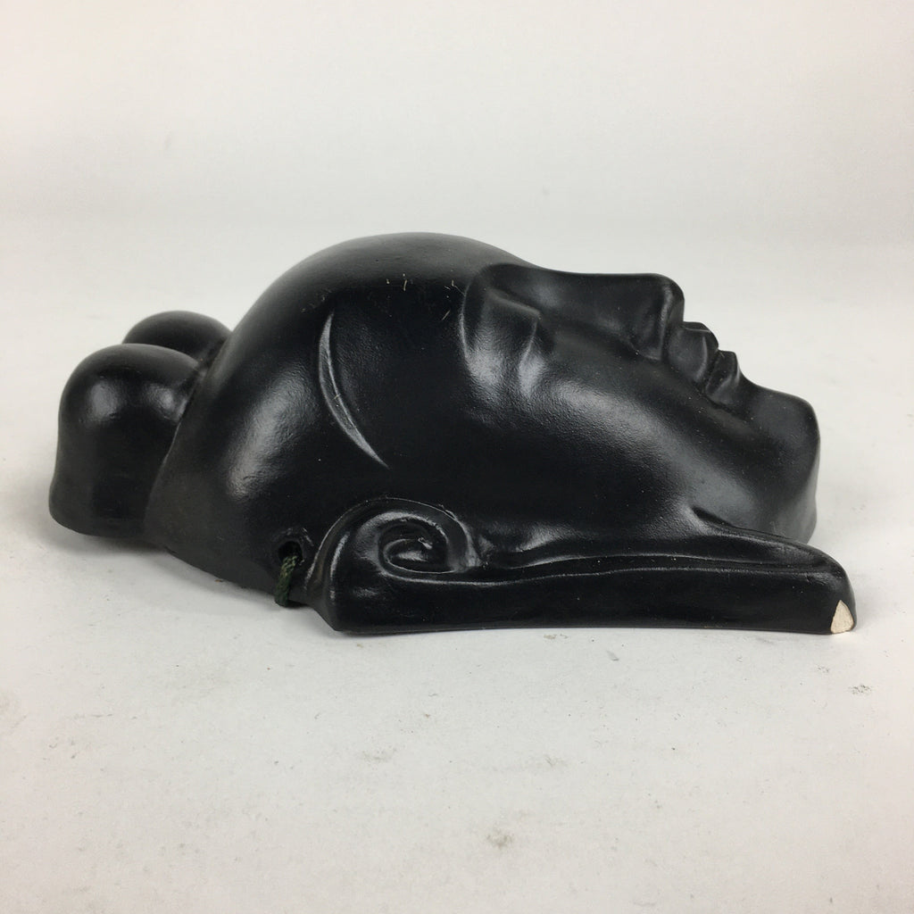 Japanese Ceramic Buddhist Kannon Mask Vtg Wall Hanging Bosatsu BD767