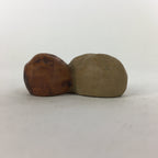 Japanese Ceramic Chopstick Rest Holder Vtg Brown Nuts Shape Hashioki CR249