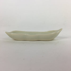 Japanese Ceramic Chopstick Rest Holder Vtg Edamame Beans Shape White CR212