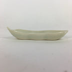 Japanese Ceramic Chopstick Rest Holder Vtg Edamame Beans Shape White CR212