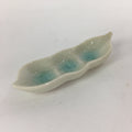 Japanese Ceramic Chopstick Rest Holder Vtg Edamame Beans Shape White CR212