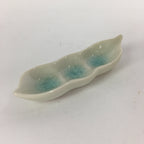 Japanese Ceramic Chopstick Rest Holder Vtg Edamame Beans Shape White CR212
