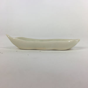 Japanese Ceramic Chopstick Rest Holder Vtg Edamame Beans Shape White CR213