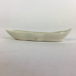 Japanese Ceramic Chopstick Rest Holder Vtg Edamame Beans Shape White CR214
