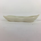 Japanese Ceramic Chopstick Rest Holder Vtg Edamame Beans Shape White CR215
