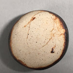 Japanese Ceramic Chopstick Rest Holder Vtg Pottery Round Black Brown CR198