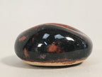 Japanese Ceramic Chopstick Rest Holder Vtg Pottery Round Black Brown CR198